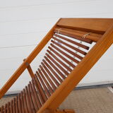 60s slatted sunbed lounger in 60s slats