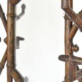 Cast iron coat rack in a bamboo style
