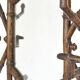 Cast iron coat rack in a bamboo style