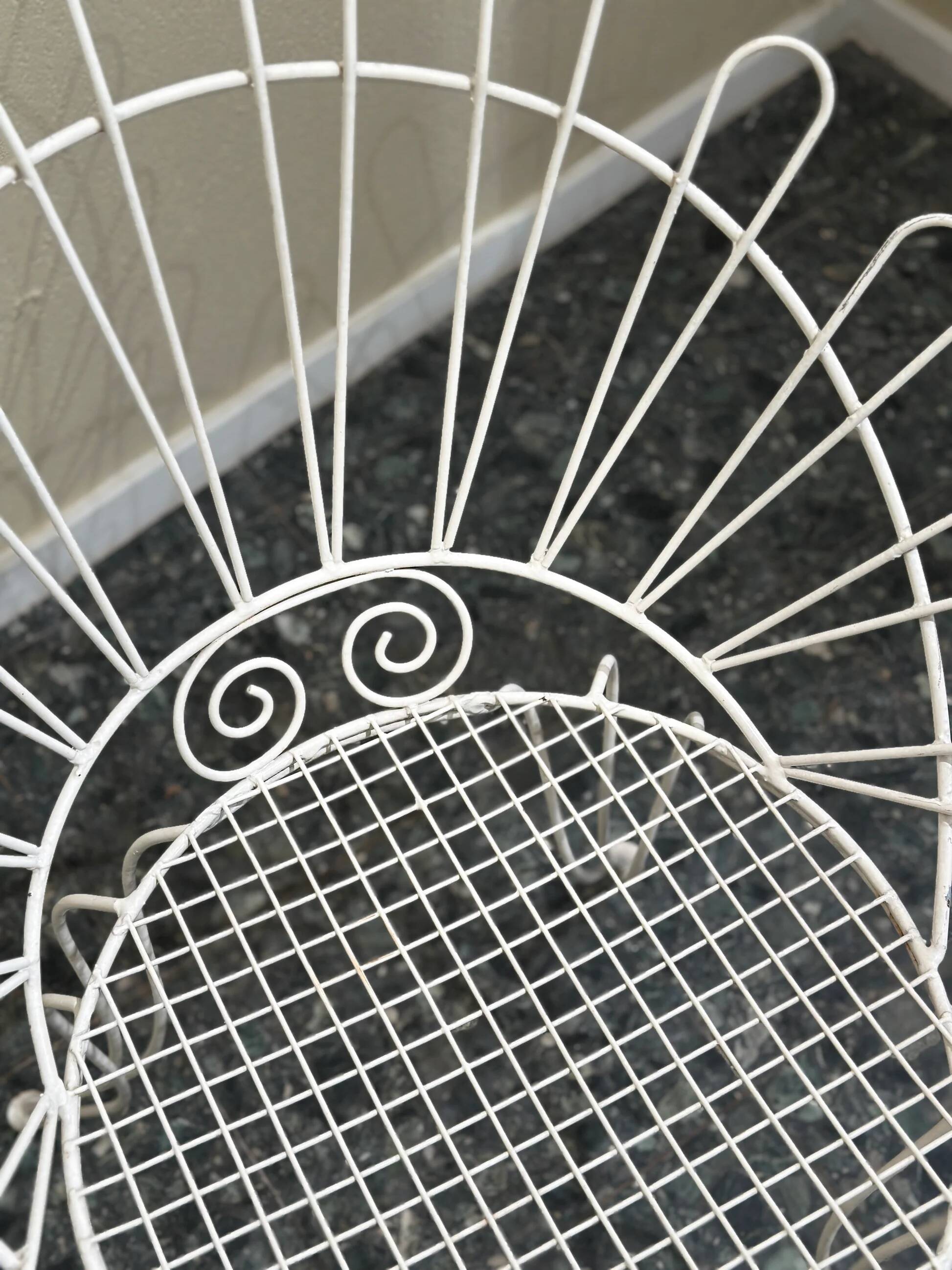 Wrought iron garden dining set, Italy 1960