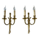 Pair of wall sconces Lucien Gau Paris model 16642