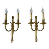Pair of wall sconces Lucien Gau Paris model 16642