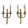 Pair of wall sconces Lucien Gau Paris model 16642