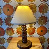 Lampe à poser en bois tourné