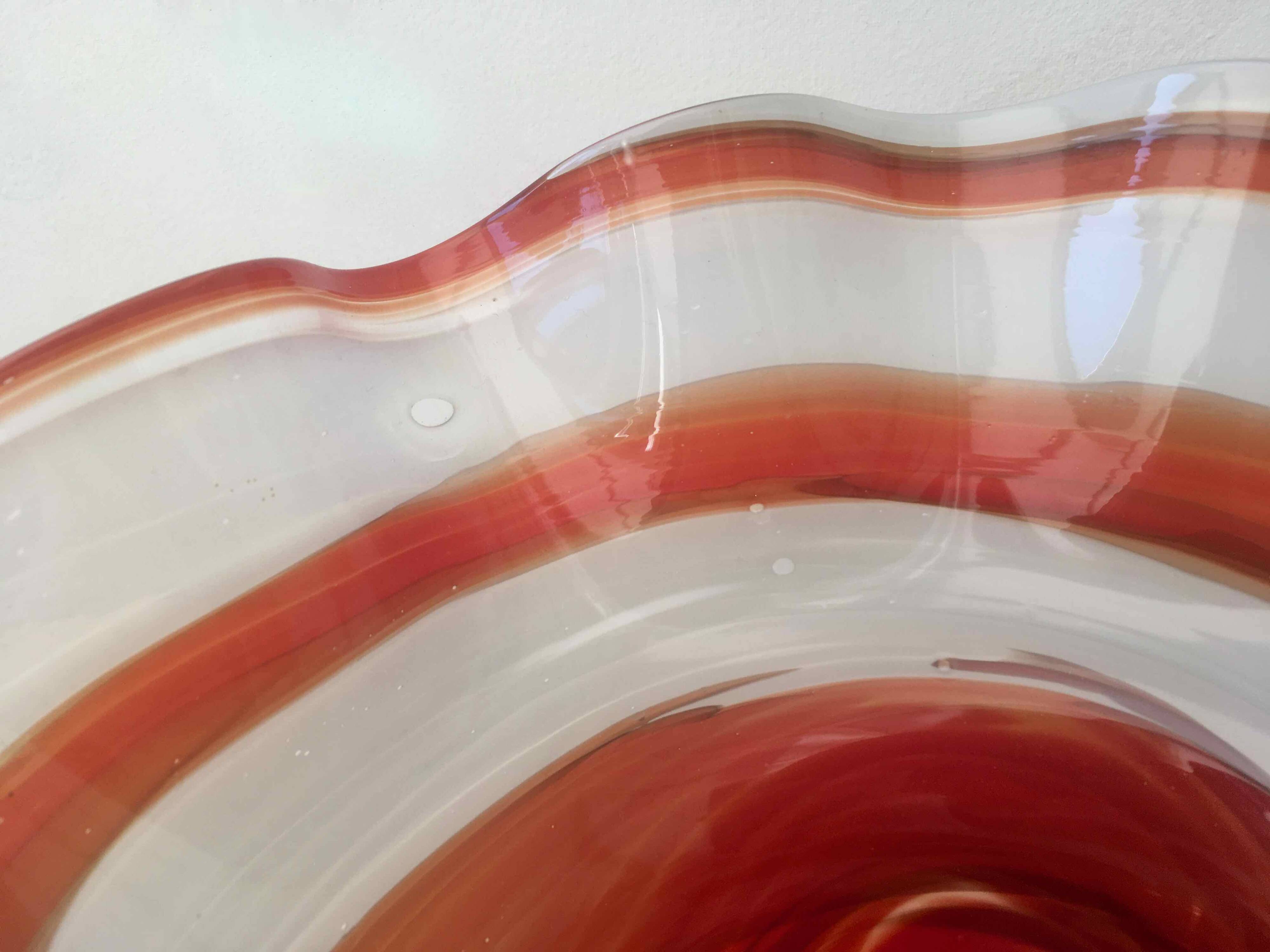 Blown glass cup or vase 1980 Jozefina Krosno