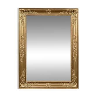 Important gilded wooden mirror, Restoration style – Mid 19th century