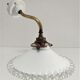 Opaline porcelain brass wall lamp early twentieth century