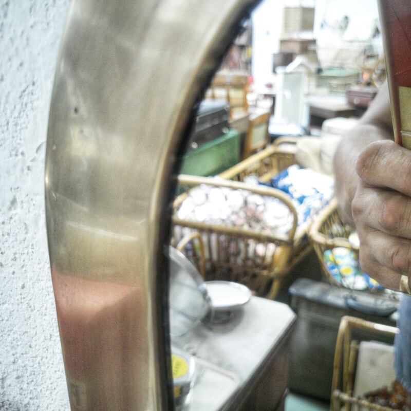 Brass mirror 51x32cm