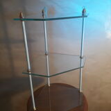 Etagere d'angle en verre 42x32