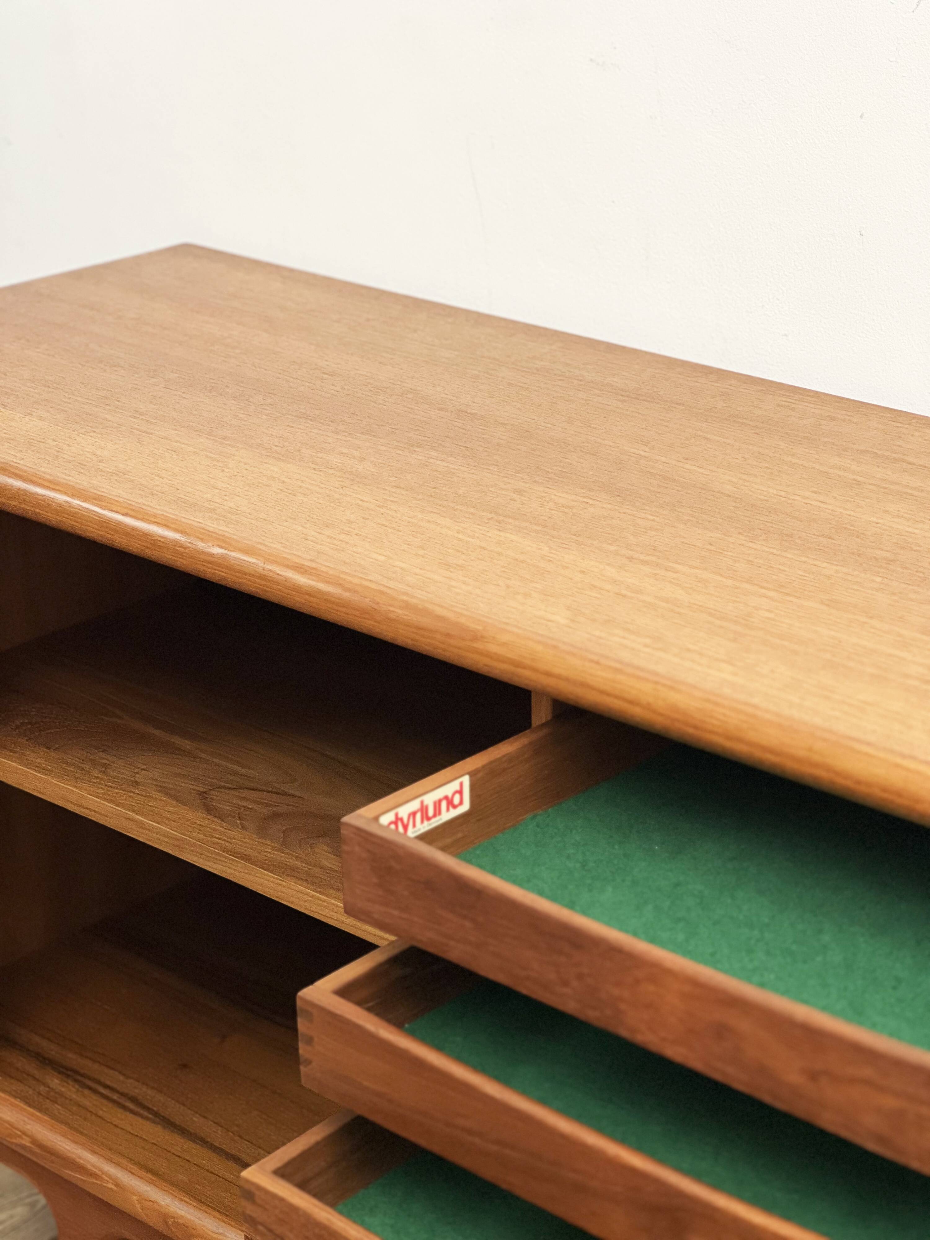 Danish Mid-Century Modern Sideboard in Teak with Tambour Doors by Dyrlund, Denmark
