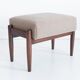 Vintage camel bouclé stool mid-century, Edmund Homa, 1960s