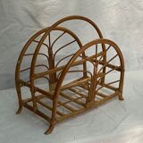 Rattan magazine holder