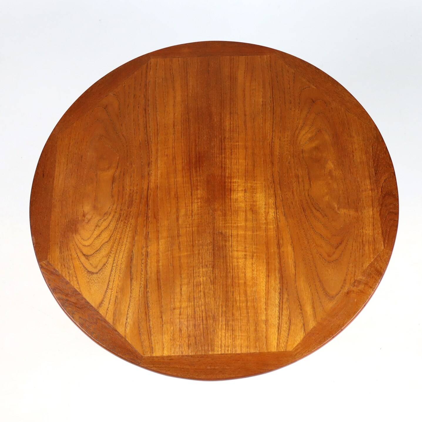 Round teak coffee table
