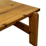 Vintage coffee table pinewood minimalist 1970s design