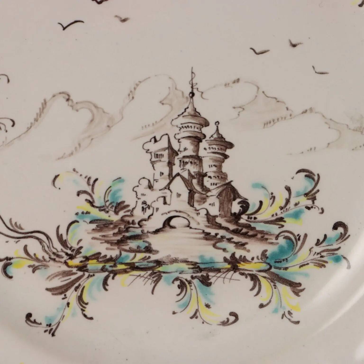 Antique majolica plate, Italy, 19th-20th century