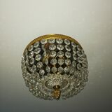 Gilded bronze and crystal chandelier