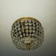 Gilded bronze and crystal chandelier