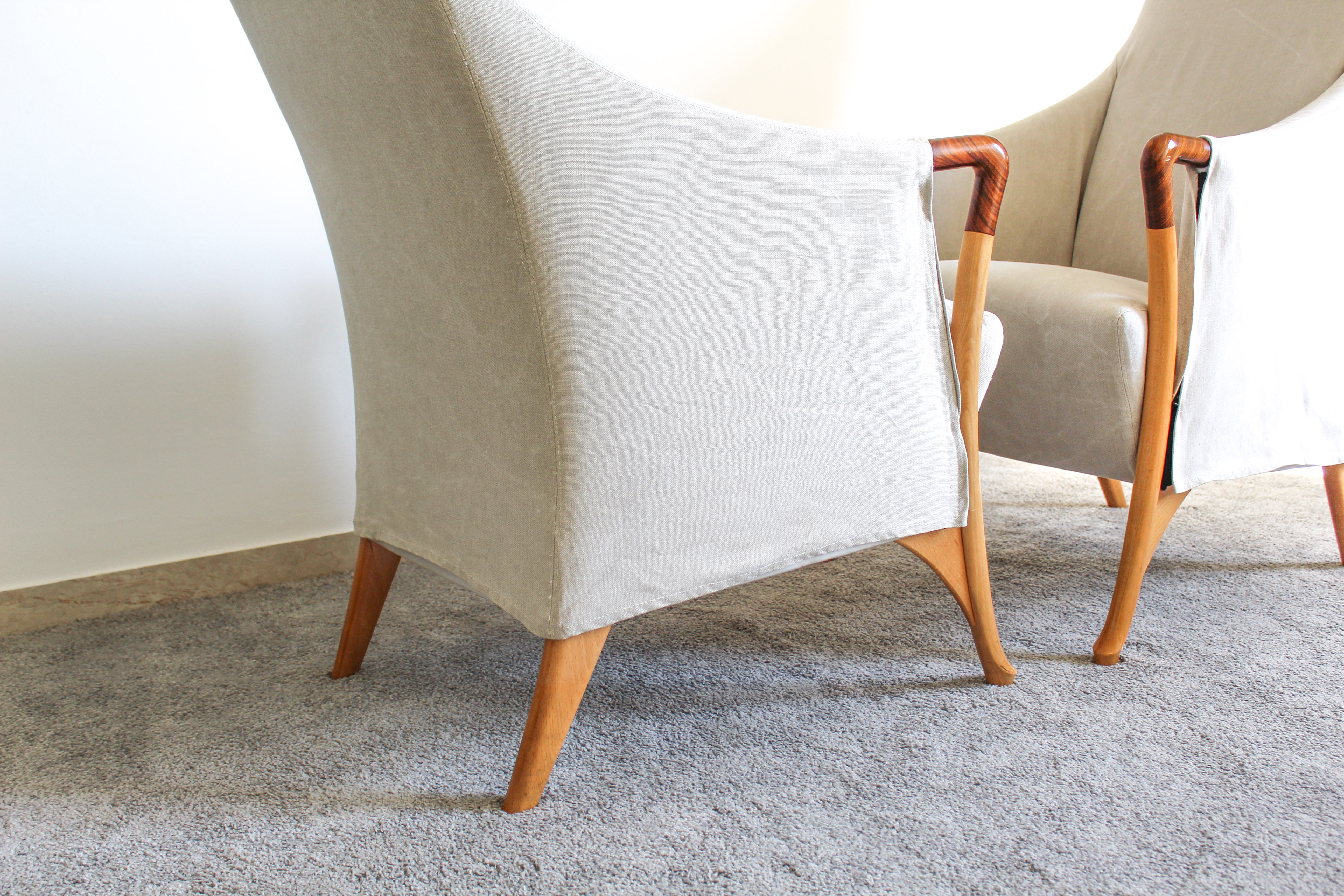 Pair of Armchairs "Progetti" Umberto Asnago for Giorgetti, signed, italy 1980s