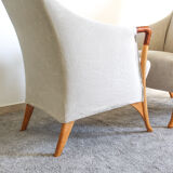 Pair of Armchairs "Progetti" Umberto Asnago for Giorgetti, signed, italy 1980s