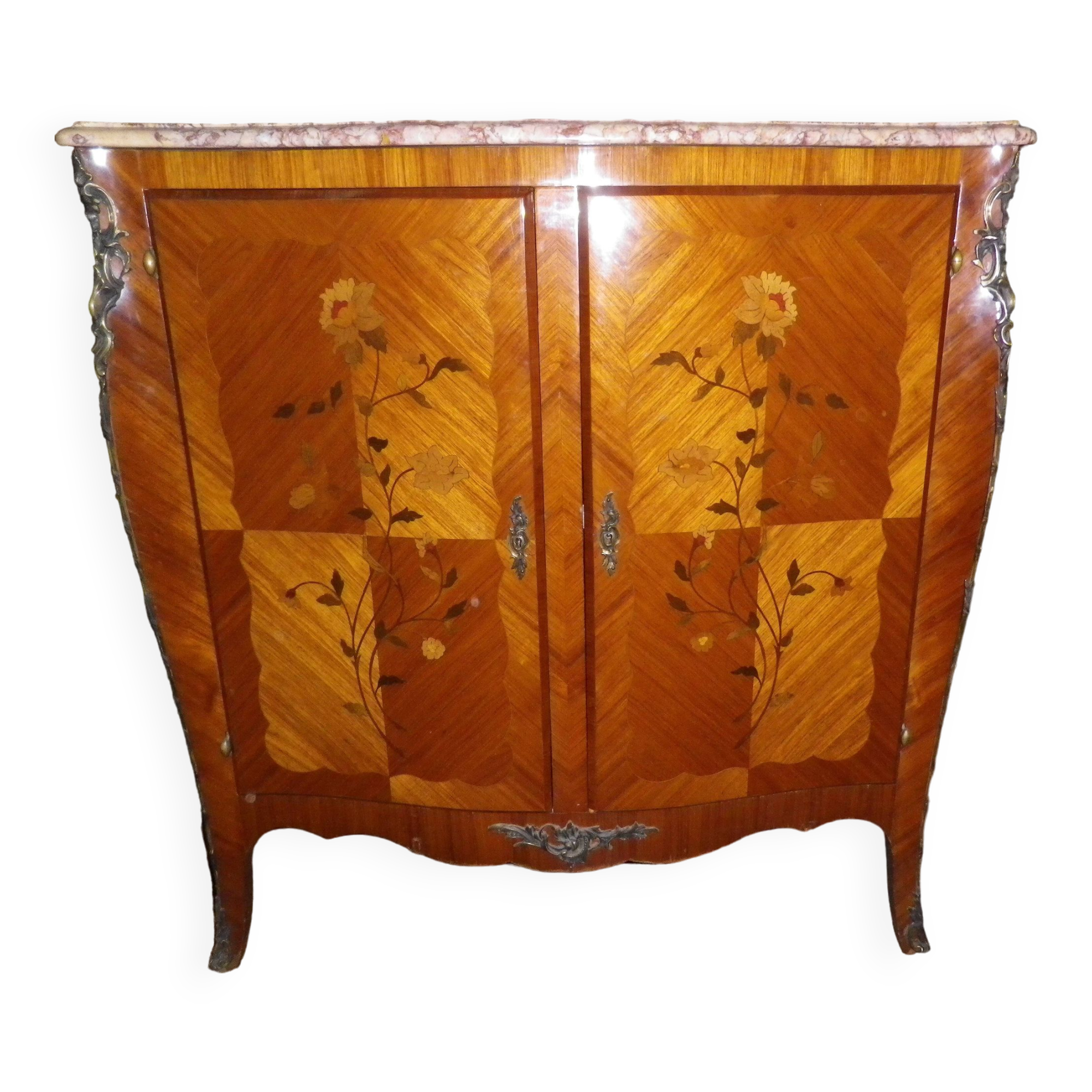 2-door marquetry cabinet