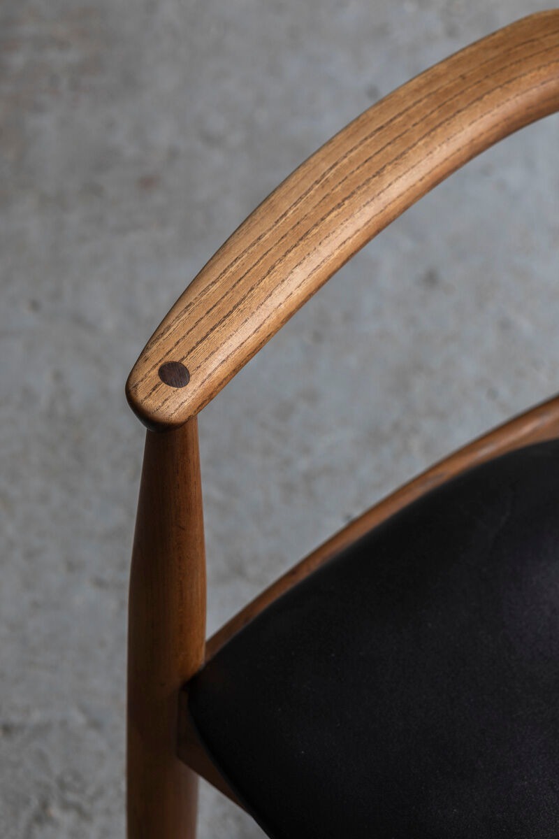 Chaise de bureau par Arne Wahl Iversen en bois d’orme, Danemark, années 1970