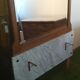 Commodity / wooden and marble toilet table