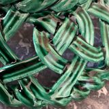 Braided earthenware basket