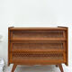 Rattan and wood chest of drawers