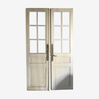 Double glazed Haussmanien wooden door