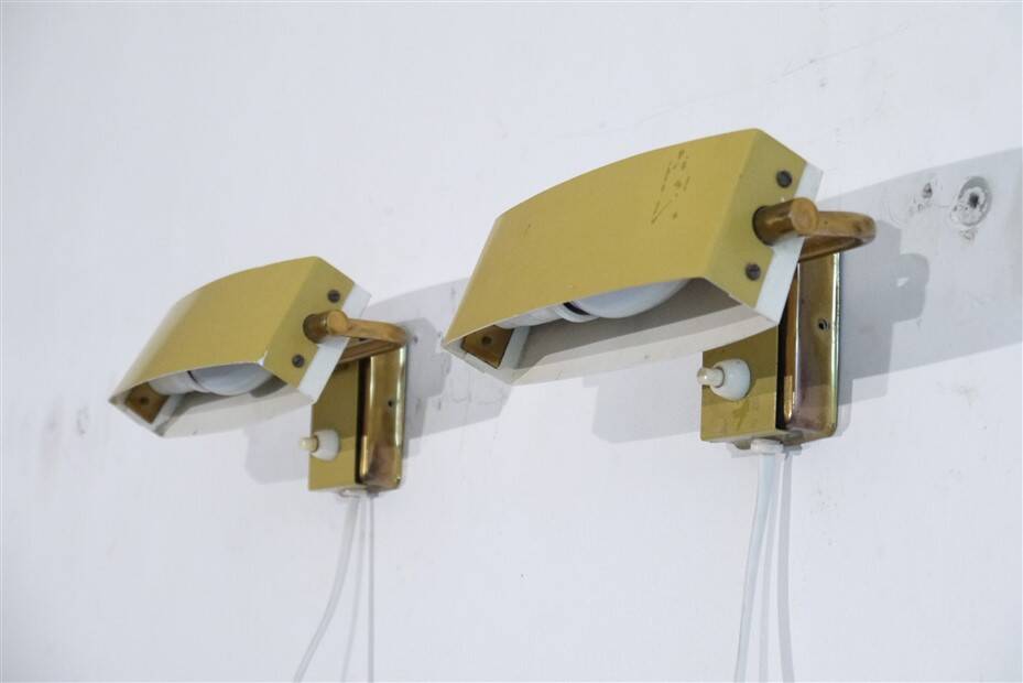 Pair of vintage Scandinavian wall lights 1970