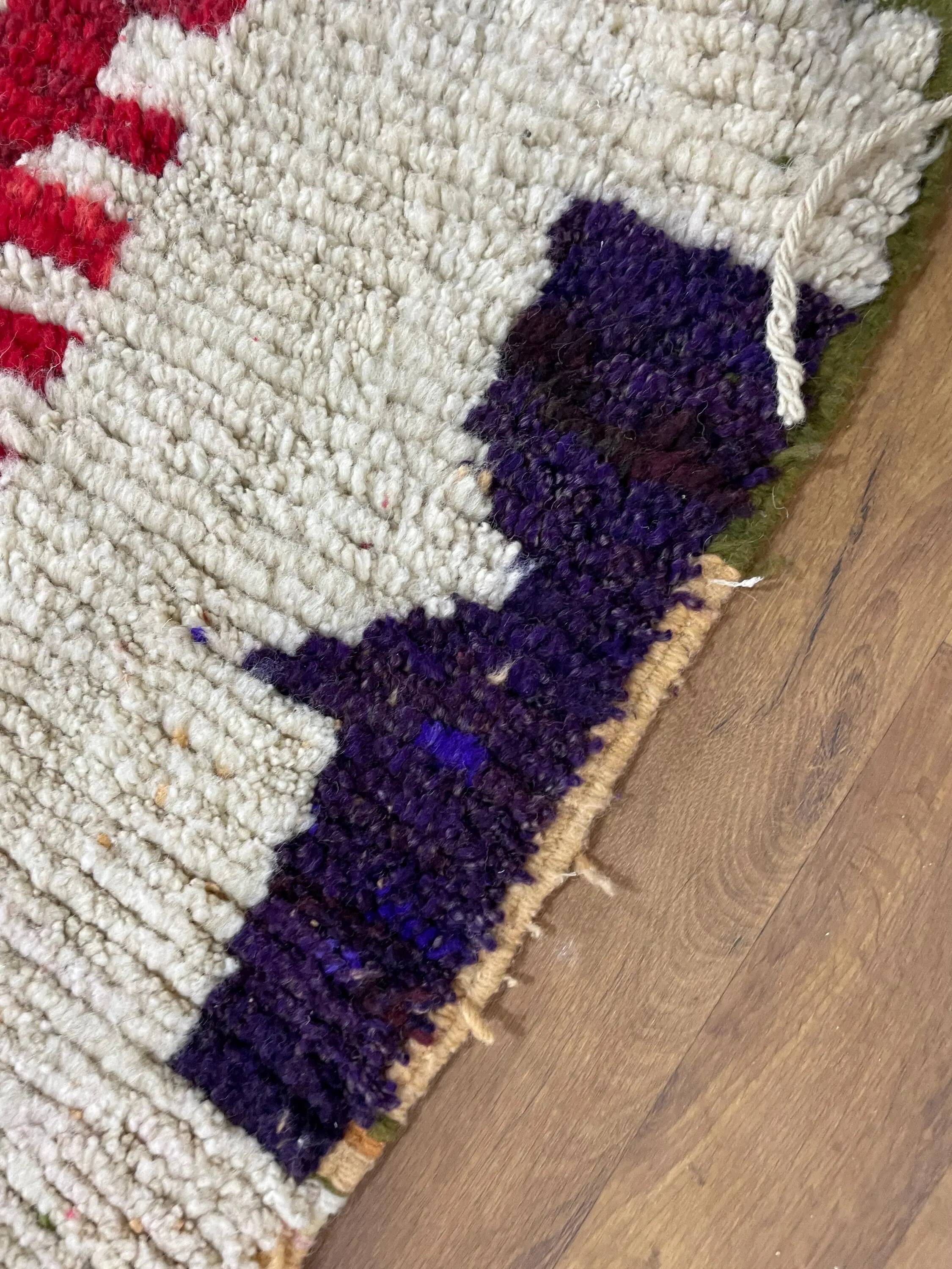 Handmade pure wool Moroccan rug 3x2 m