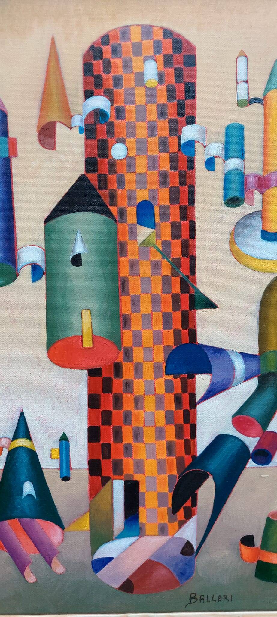 Peinture abstraite franco balleri 2008 huile sur toile