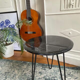 Black marble table