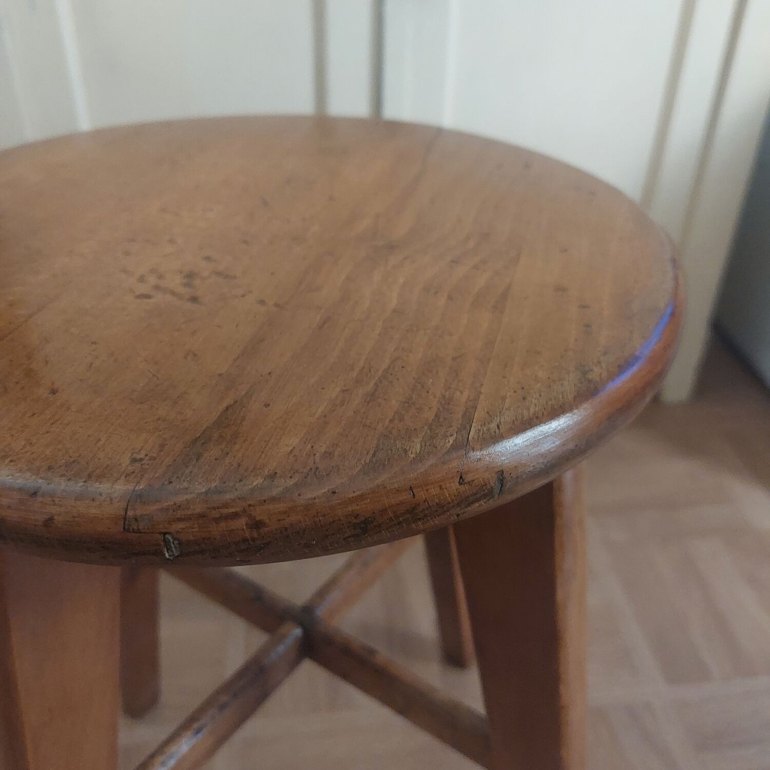 Natural wooden stool around year 60-70