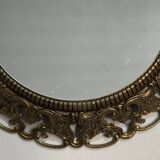 Round brass mirror from the 70s