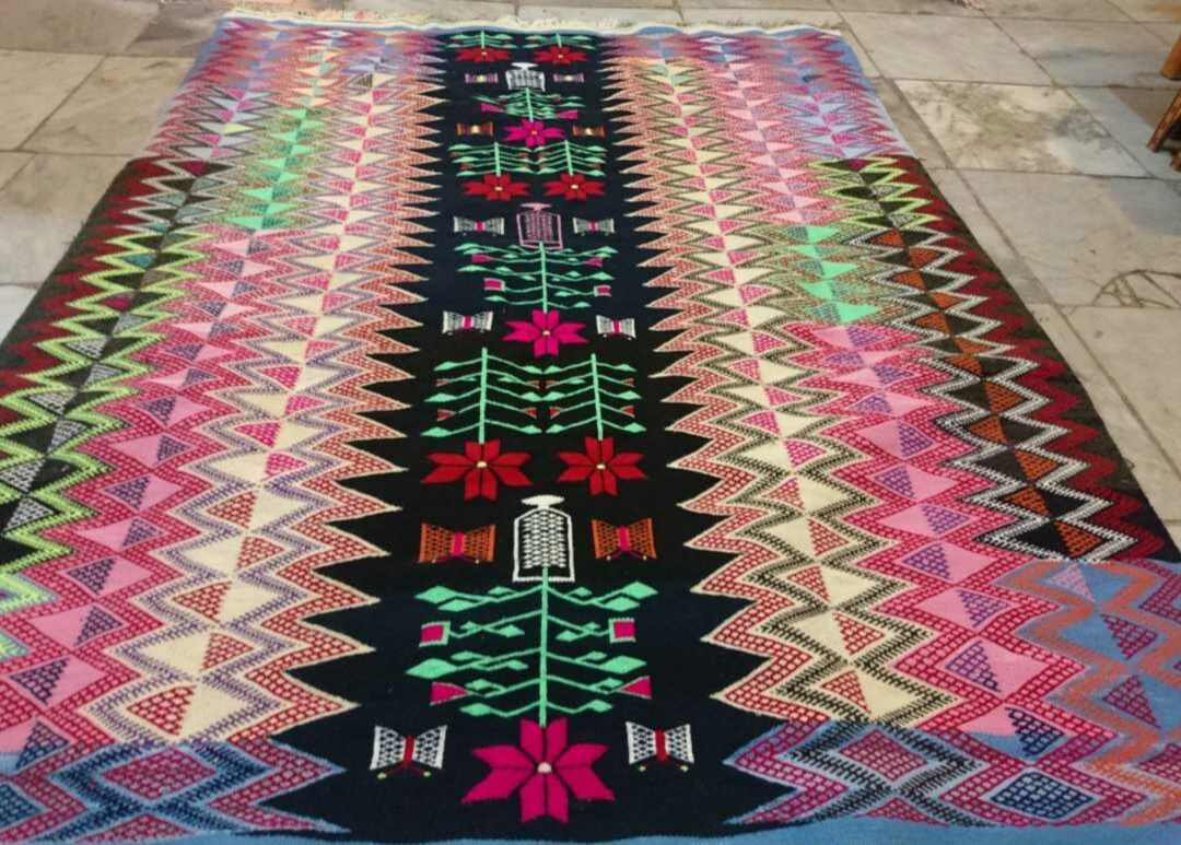 Carpet Berber kilim multicolor handmade 175x135cm