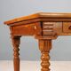 Antique oak desk with black laminate, 20th century