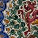 Plate / Ashtray in Massé Frères Earthenware - Relief Decoration of Dragon and F