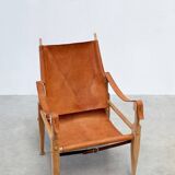 Cognac leather Safari chair
