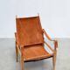 Cognac leather Safari chair