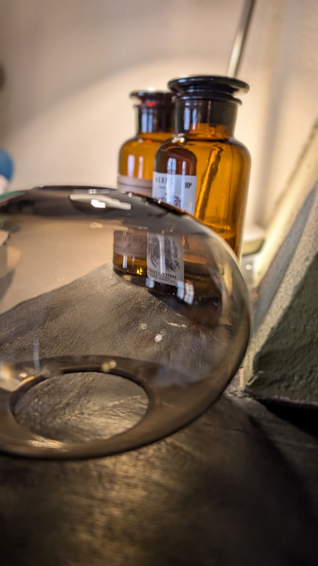 Smoked glass globe