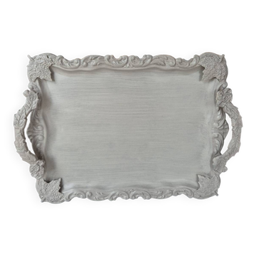 Patinated metal tray linen