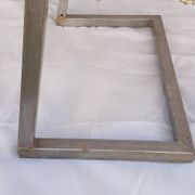 Industrial zigzag shelf in perforated metal