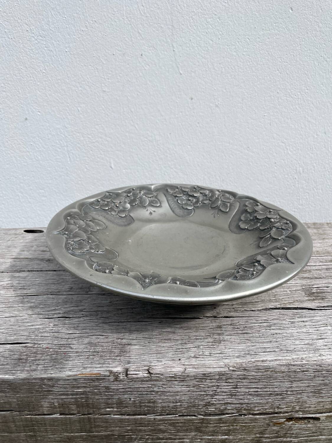 Signed metal salad bowl