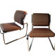 Atal wool and chrome chairs, from the 1970s, set of 2