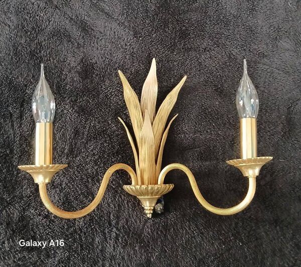 Applique murale Maison Charles palmier bronze