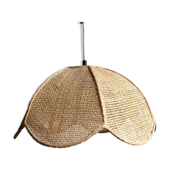 Vintage wicker hanging lamp