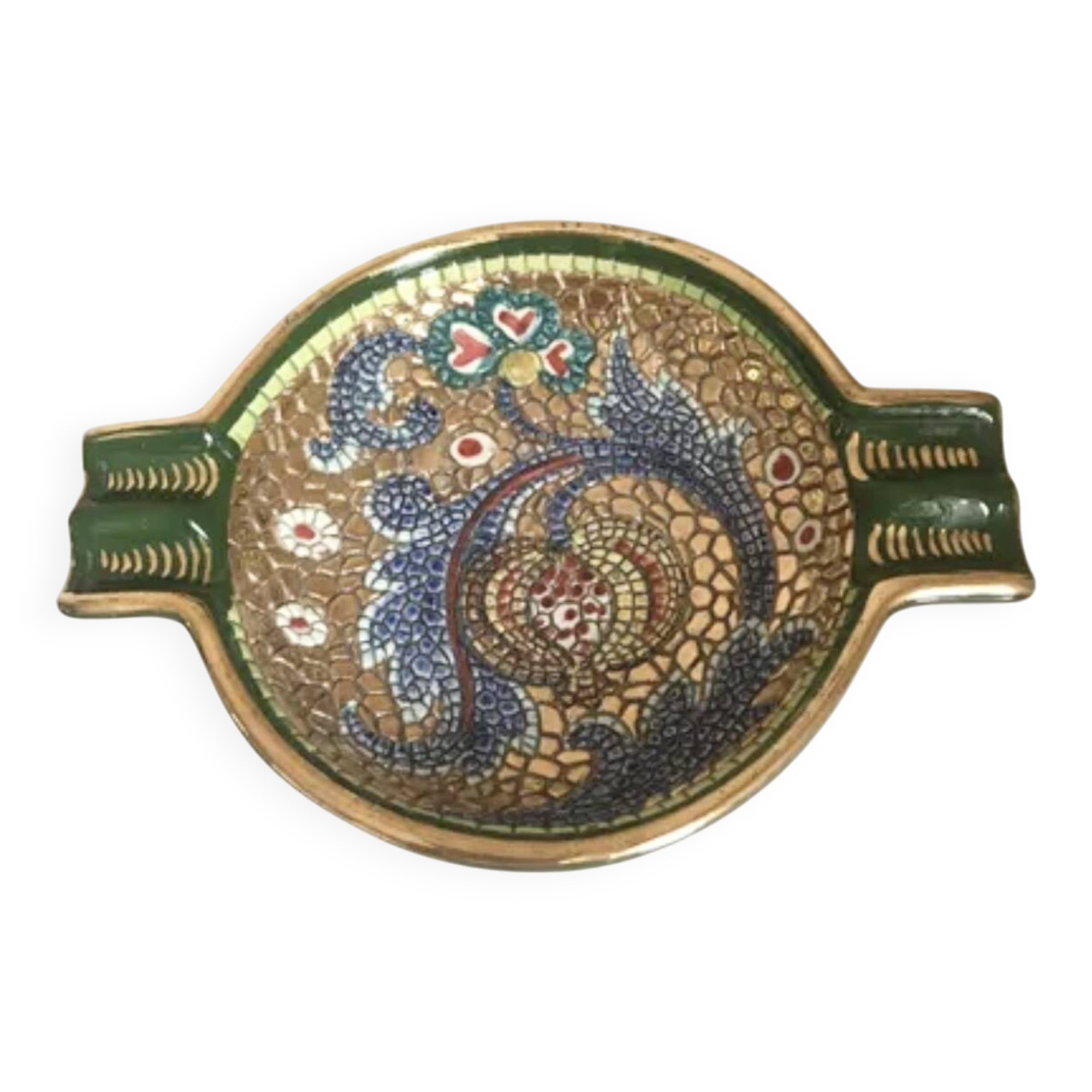 Ceramic and gold trinket dish