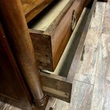 Empire period kneading trough chest of drawers in solid walnut circa 1820