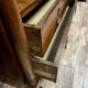 Empire-style kneading table in solid walnut circa 1820